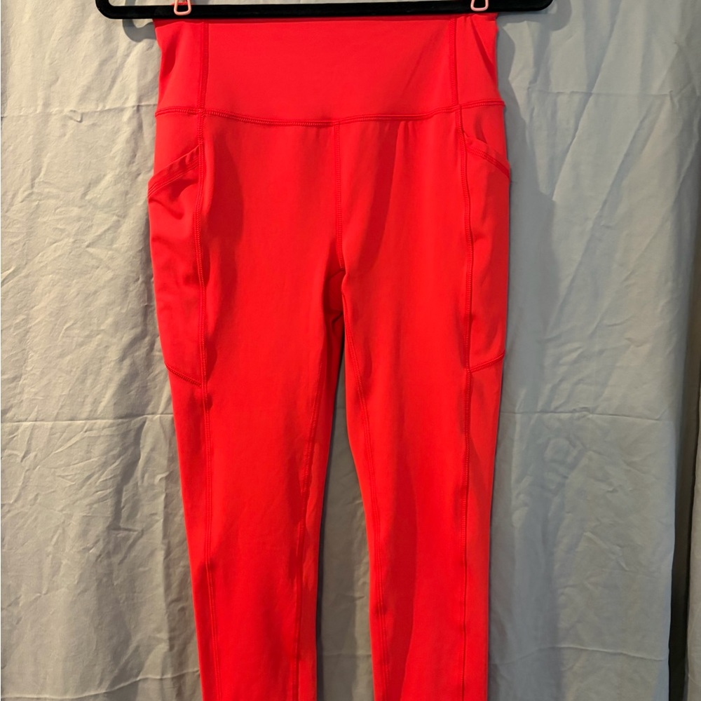 Spyder Bright Red High-Waist Performance Leggings